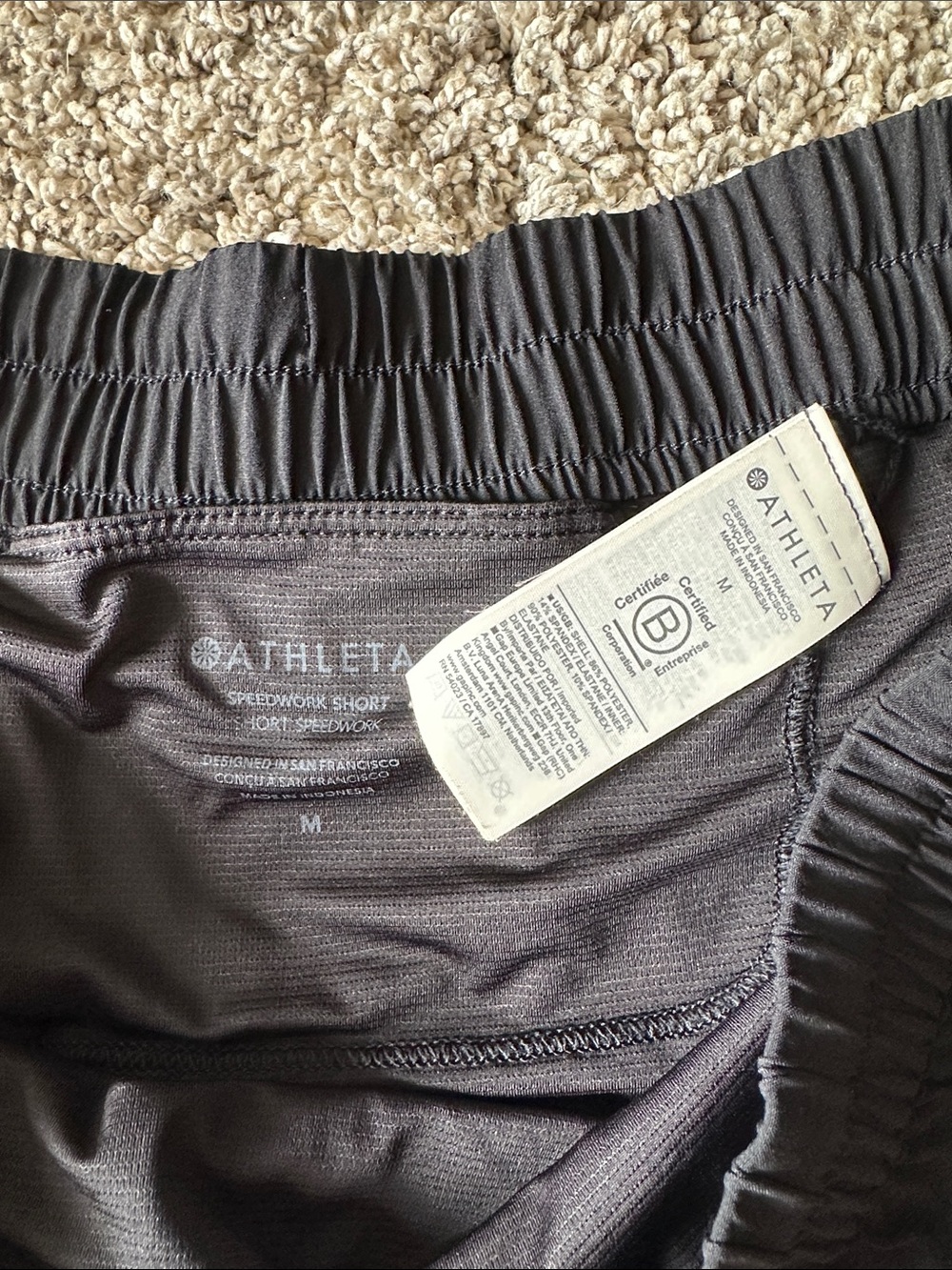 Athleta Black Speedwork Performance Shorts Medium - Picture 5 of 9